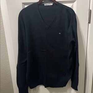 EC J.Lindeberg Men's Dark V-Neck Sweater Men’s Size M